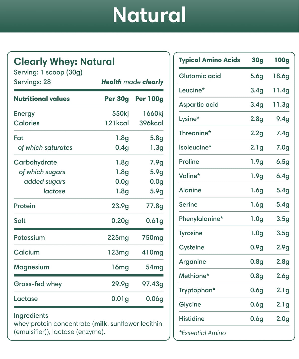  Clearly - Grass-fed Whey